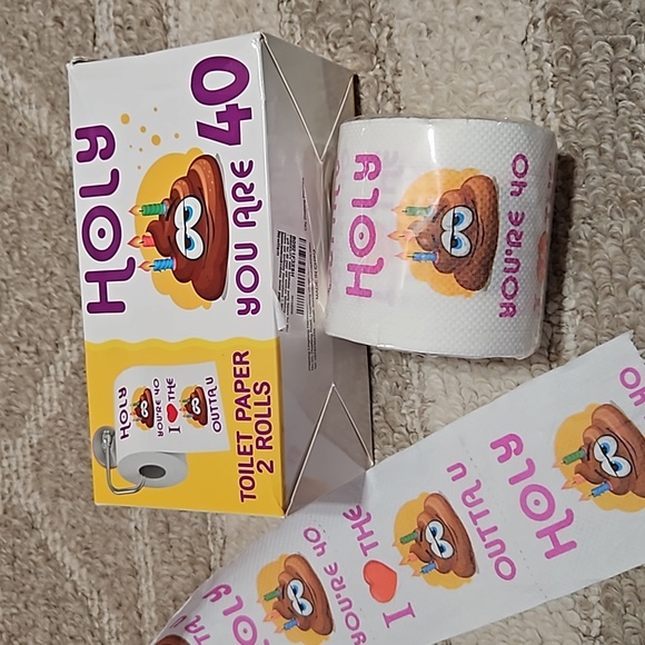 NIB- 2 rolls total - 40th Birthday Party Toilet Paper favors/decorations/jokes. - Picture 7 of 8